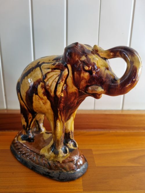 English 
 18thc  Pottery  Model of an Elephant