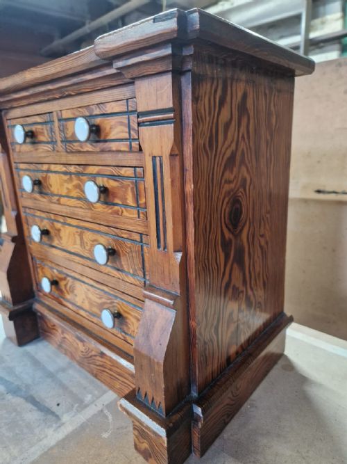 fig 1. SUPERB ORIGINAL19THC WELSH MINATURE CHEST OF DRAWERS