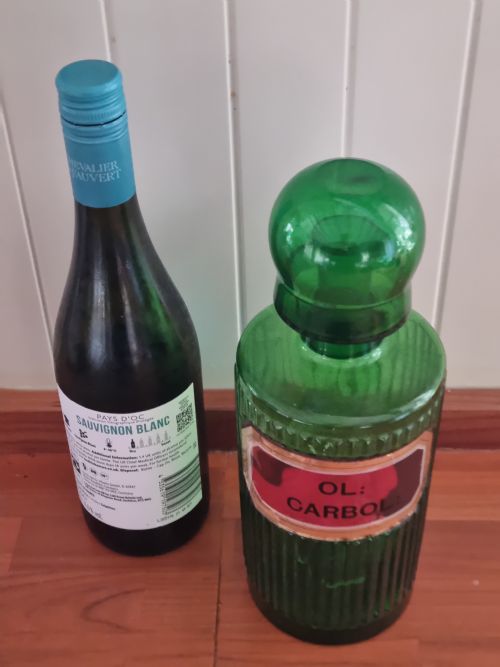 LARGE 19THC GREEN GLASS CHEMIST JAR - ADDITIONAL PHOTO 1