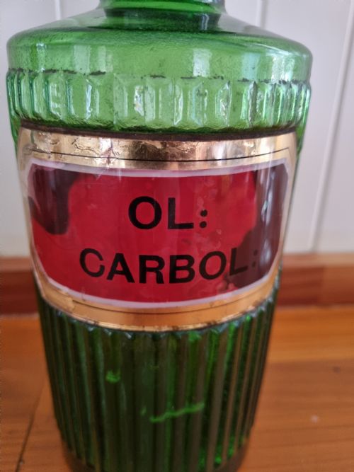 LARGE 19THC GREEN GLASS CHEMIST JAR - ADDITIONAL PHOTO 3