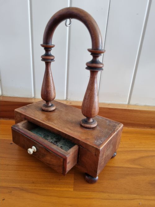fig 1. 19THC TREEN WATCH HOLDER WITH DRAWER