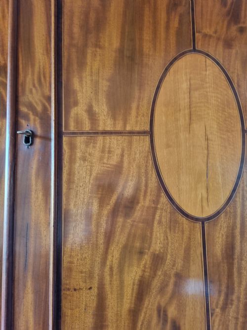 MAGNIFICENT MAHOGANYSATINWOOD SECRETAIRE BOOKCASE C1800 - ADDITIONAL PHOTO 3