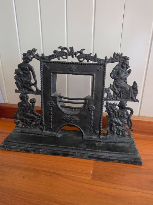 Superb E 19thc Cast Iron Minature Fire Surround