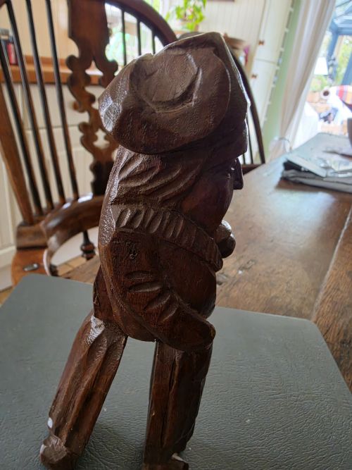 A LARGE 19THC OAK SIGNED NUTCRACKER - ADDITIONAL PHOTO 3