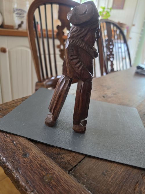 A LARGE 19THC OAK SIGNED NUTCRACKER - ADDITIONAL PHOTO 4