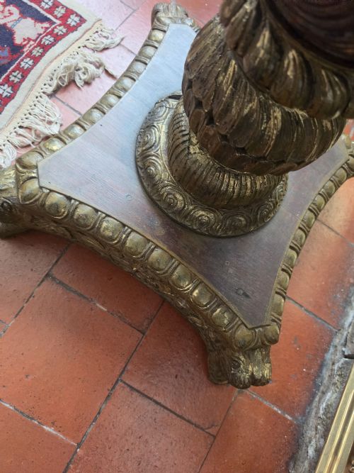 GOOD PAIR OF 19THC PETRA DURA MARBLE TOPPED TABLES - ADDITIONAL PHOTO 4