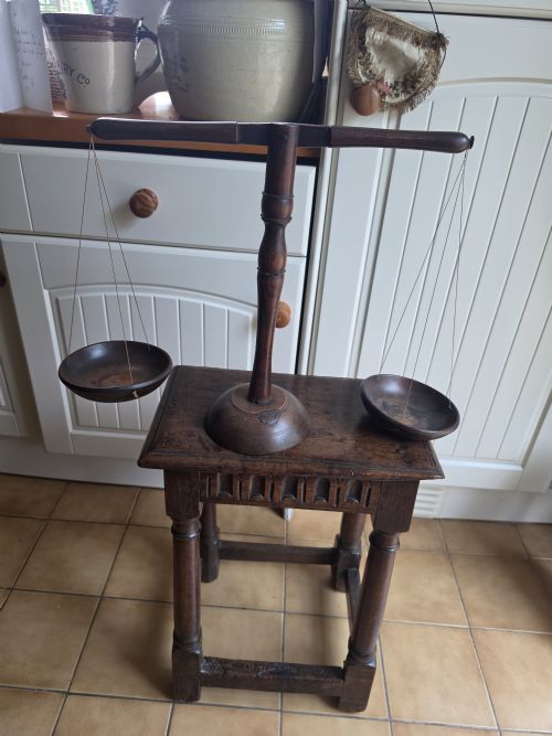 RARE SET OF 19THC WELSH TREEN SCALES - ADDITIONAL PHOTO 6