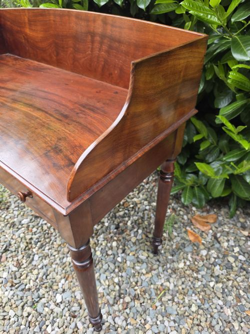 SIMPLE GEORGIAN MAHOGANY 2 DRAWER SIDE TABLE - ADDITIONAL PHOTO 2