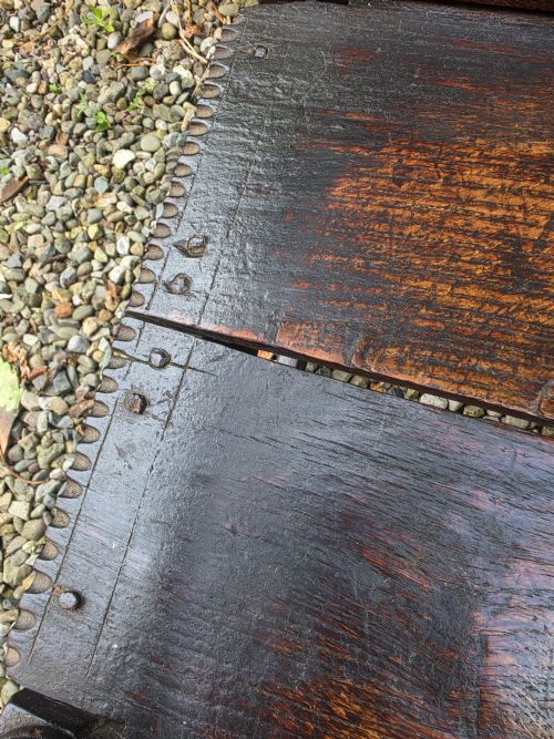 RARE E17THC INLAID SCOTTISH OAK MASTERS ARMCHAIR - ADDITIONAL PHOTO 5
