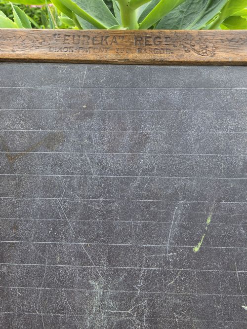 ANTIQUE WELSH 19THC SLATE CHILDS SCHOOL BOARD - ADDITIONAL PHOTO 1