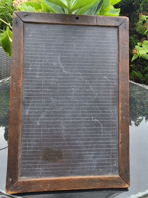 ANTIQUE WELSH 19THC SLATE CHILDS SCHOOL BOARD - ADDITIONAL PHOTO 5