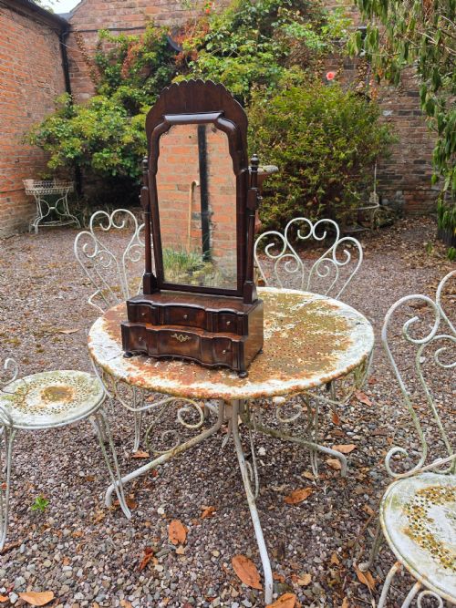 Geo 1patinated 2 Tier Walnut Toilet Mirror.