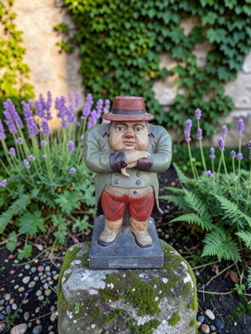 Pair of Large L19thc German Stone Gnomes