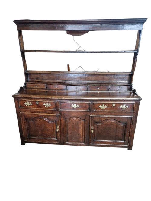 18thc N.country Oak Dresser and Shelves