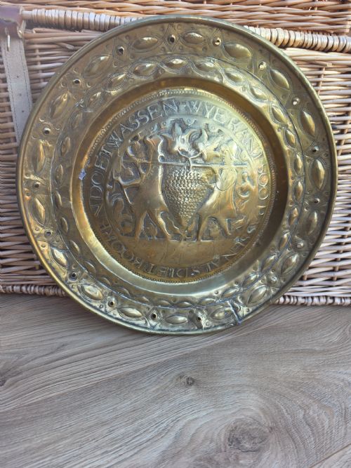 A Rare 17thc Nuremburg Alms Dish  42cms D