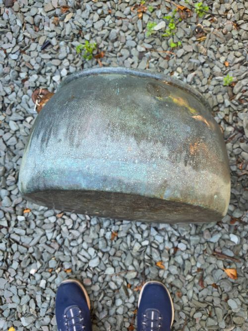 Large 19thc Copper Cauldron 55cms L