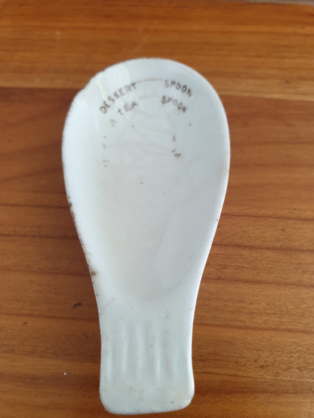 A RARE 19THC SCOTTISH POTTERY CHILD,S COD LIVER OIL SPOON  View V