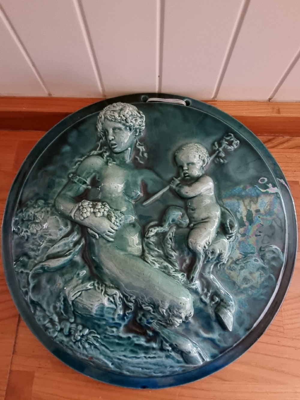 A STUNNING CLEMENT MASSIER MAJOLICA PLAQUE 