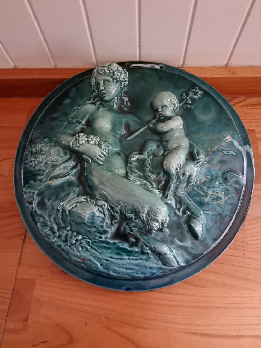 A STUNNING CLEMENT MASSIER MAJOLICA PLAQUE  View V