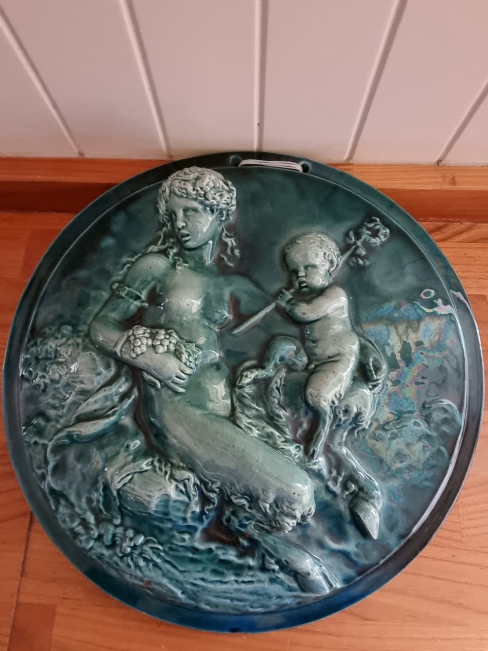 A STUNNING CLEMENT MASSIER MAJOLICA PLAQUE  View VII