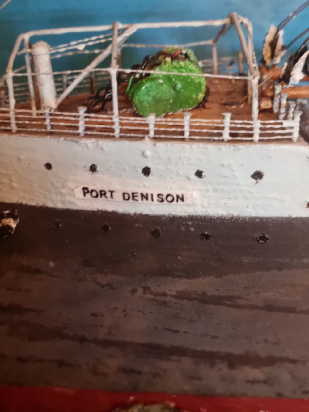A CASED MODEL OF CARGO SHIP SS PORT DENISON BUILT IN 1918 BELFAST View II