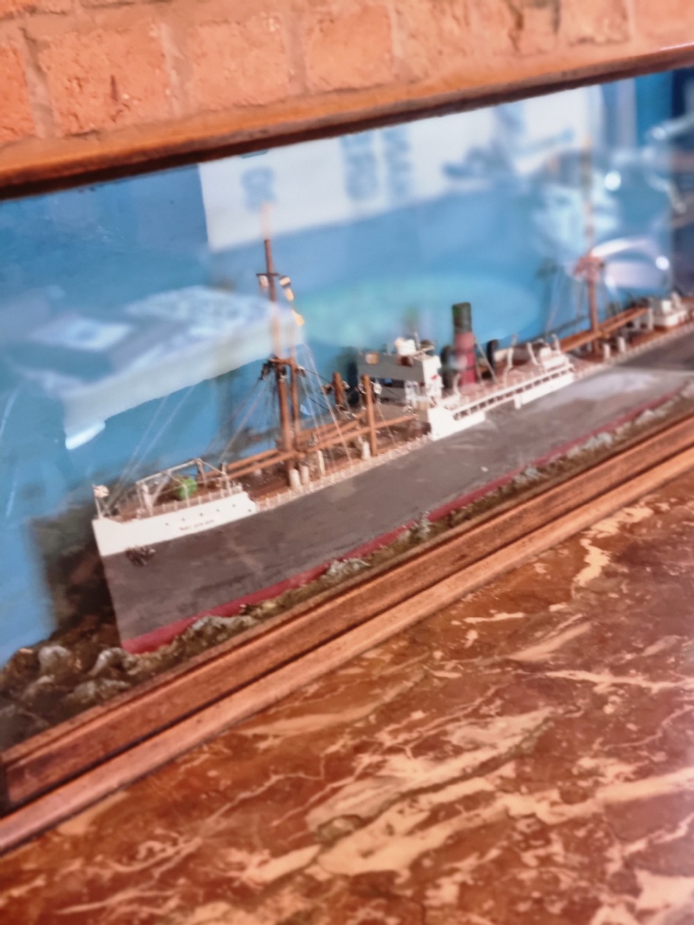 A CASED MODEL OF CARGO SHIP SS PORT DENISON BUILT IN 1918 BELFAST View VI