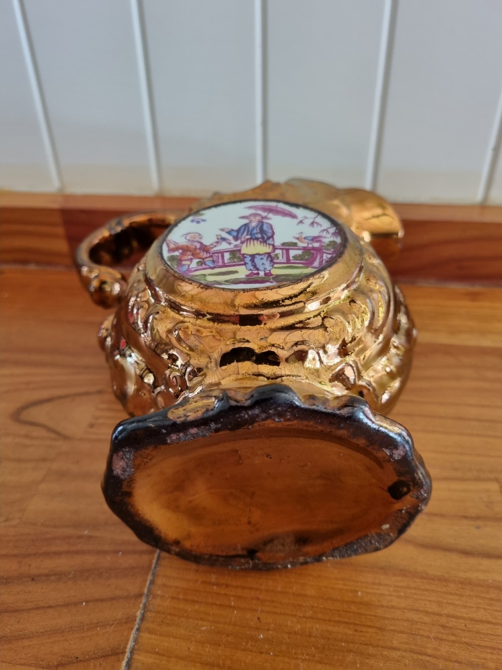 2 WELSH ANTIQUE COPPER LUSTRE CLOCK JUGS PERFECT View III