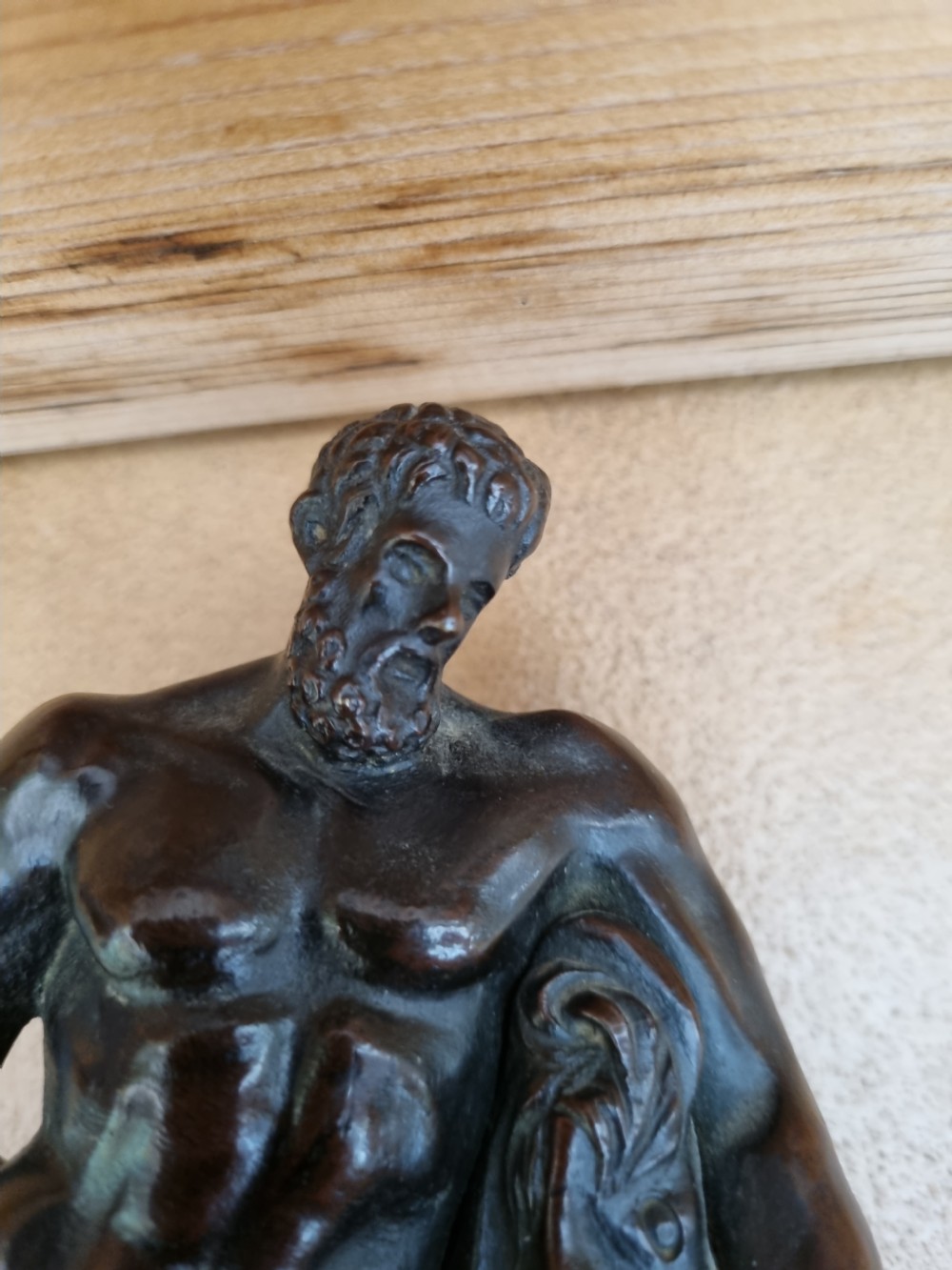 18THC ITALIAN BRONZE OF  HERCULES.AND THE LION SKIN SUPERB PATINA View V
