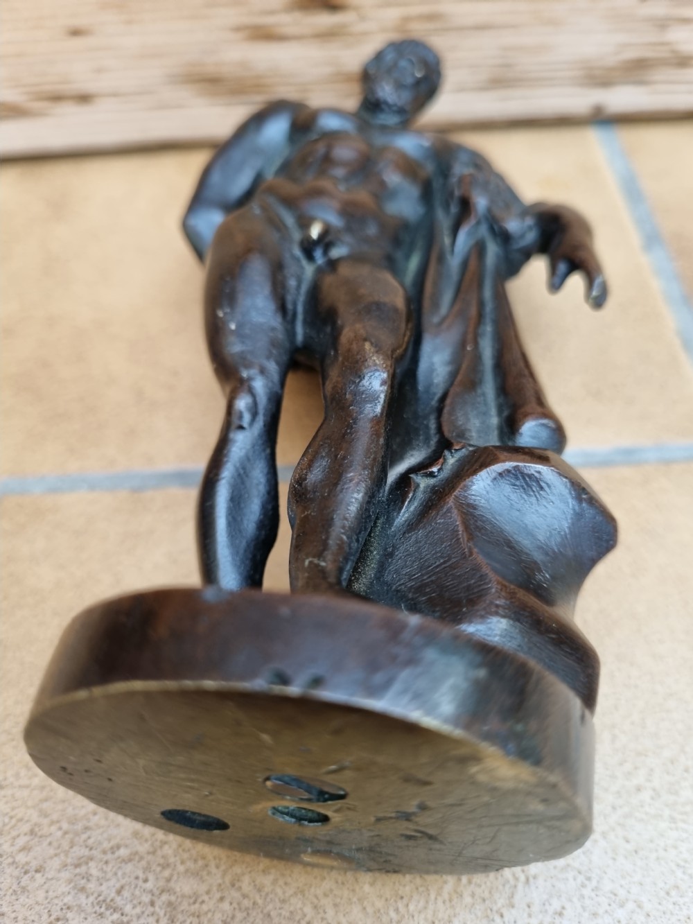 18THC ITALIAN BRONZE OF  HERCULES.AND THE LION SKIN SUPERB PATINA View VI