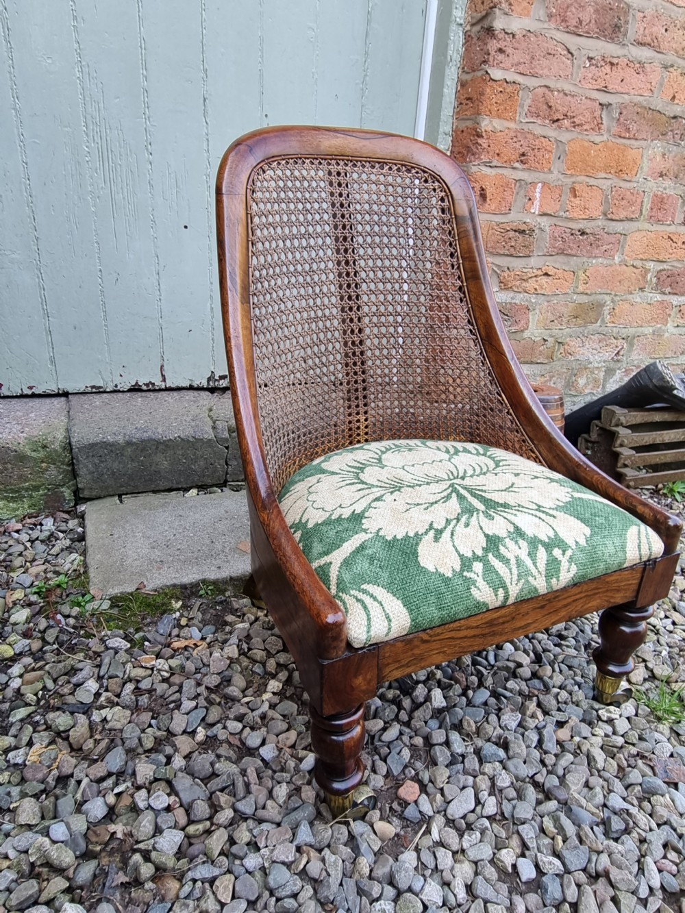 GOOD ANTIQUE ROSEWOOD BERGERE CHILDS CHAIR  View VII
