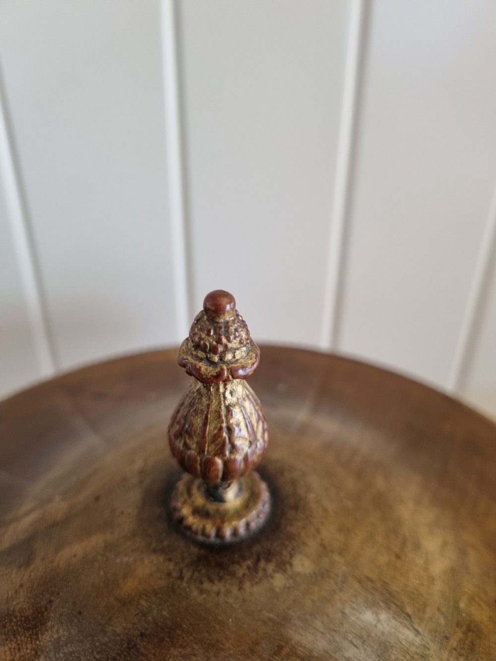 A RARE TREEN 18THC METAL MOUNTED OVAL DISH AND COVER View IV
