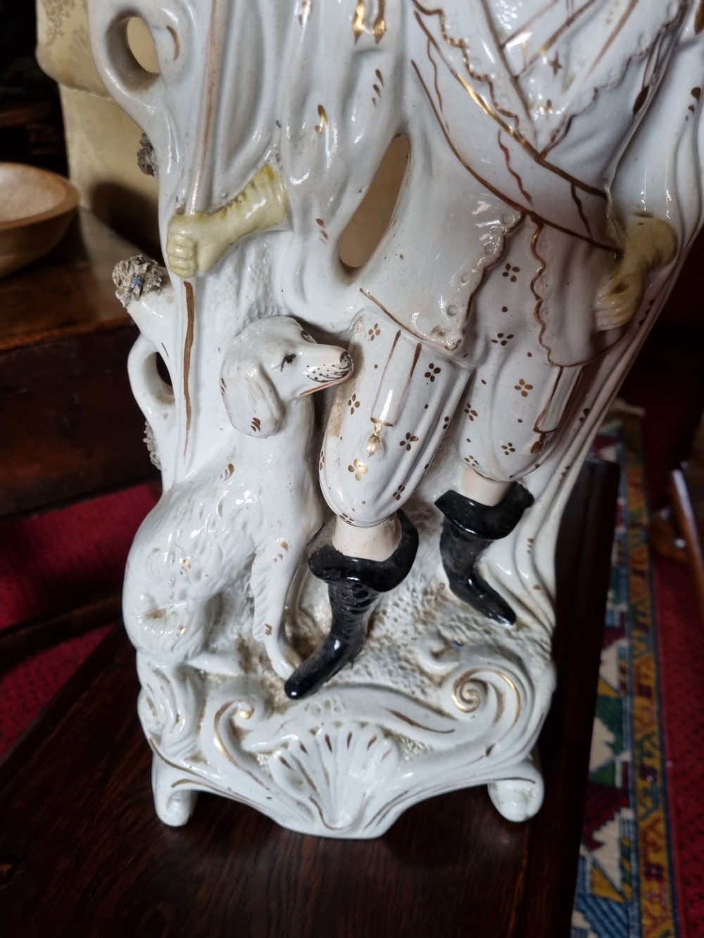 A MASSIVE 19THC STAFFORDSHIRE FIGURE(SPILL VASE) OF WILLIAM TELL  View IV