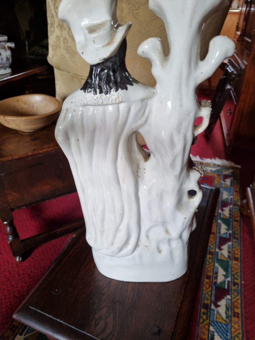 A MASSIVE 19THC STAFFORDSHIRE FIGURE(SPILL VASE) OF WILLIAM TELL  View V