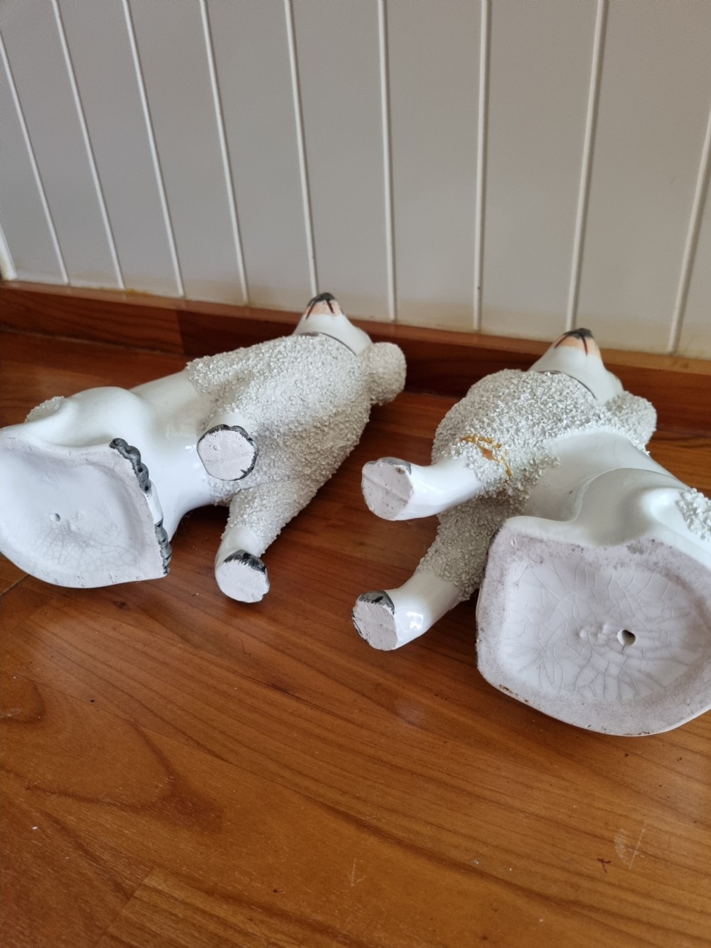 PAIR OF ANTIQUE 19THC STAFFORDSHIRE POODLES View III