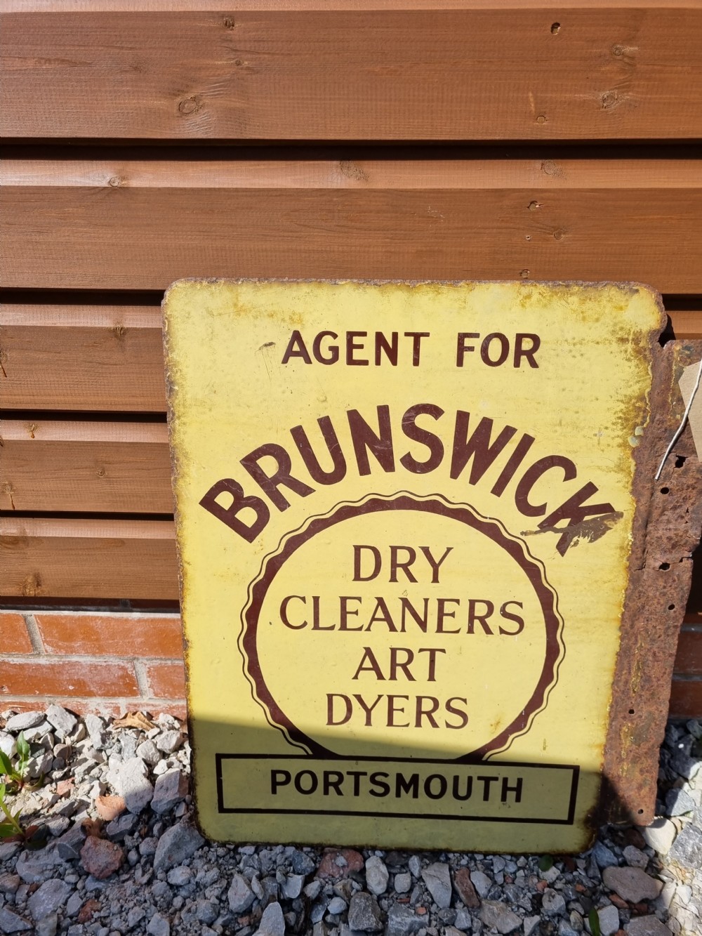 LARGE DOUBLE SIDED ENAMEL SIGN  View II