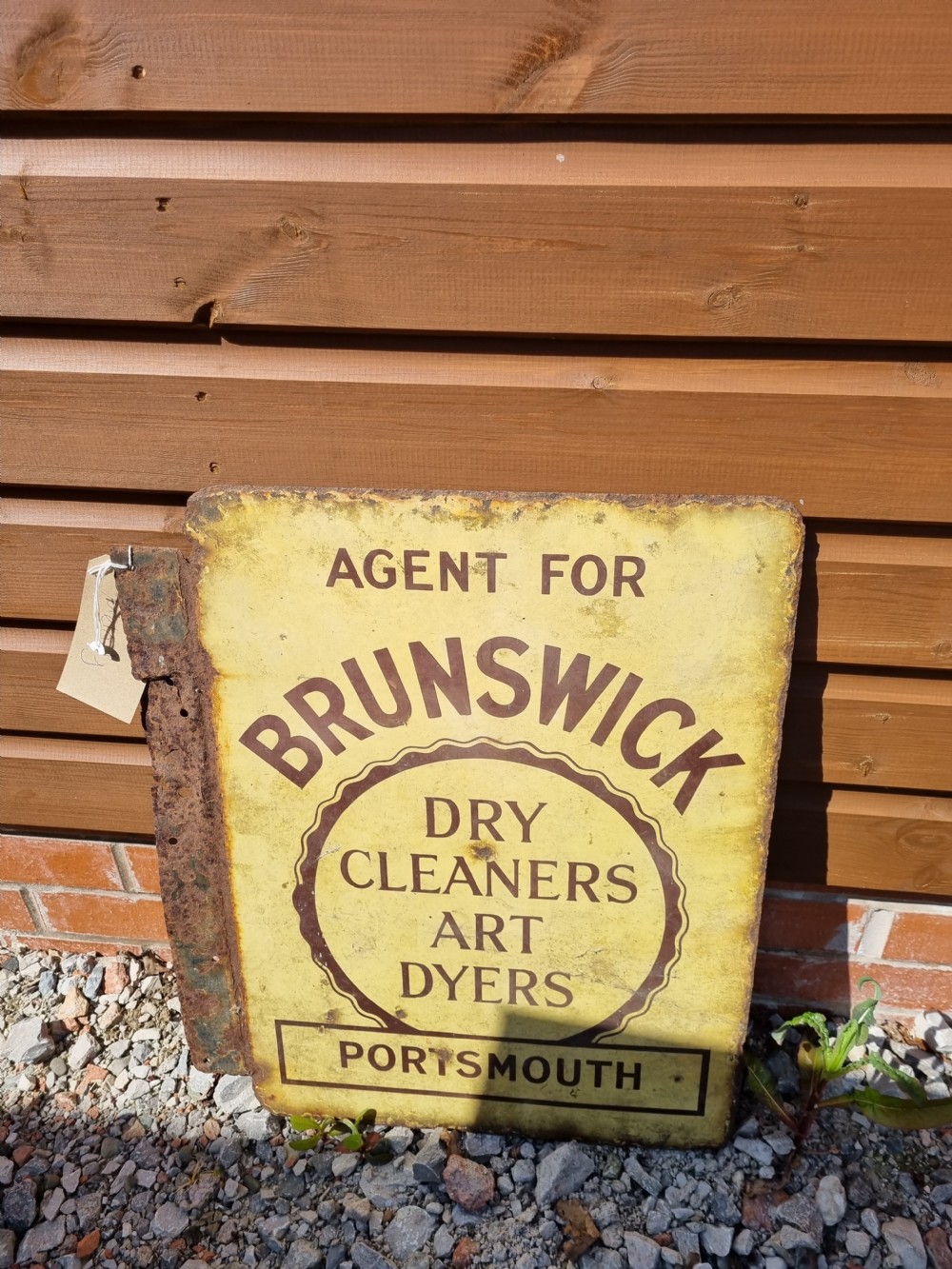 LARGE DOUBLE SIDED ENAMEL SIGN  View III