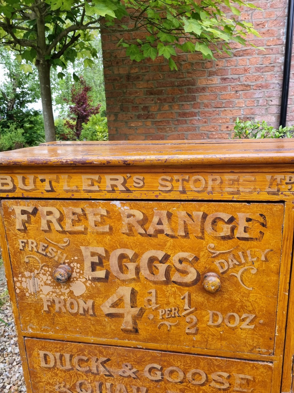 AN UNUSUAL PAINTED GENERAL GROCERS CUPBOARD  View IV
