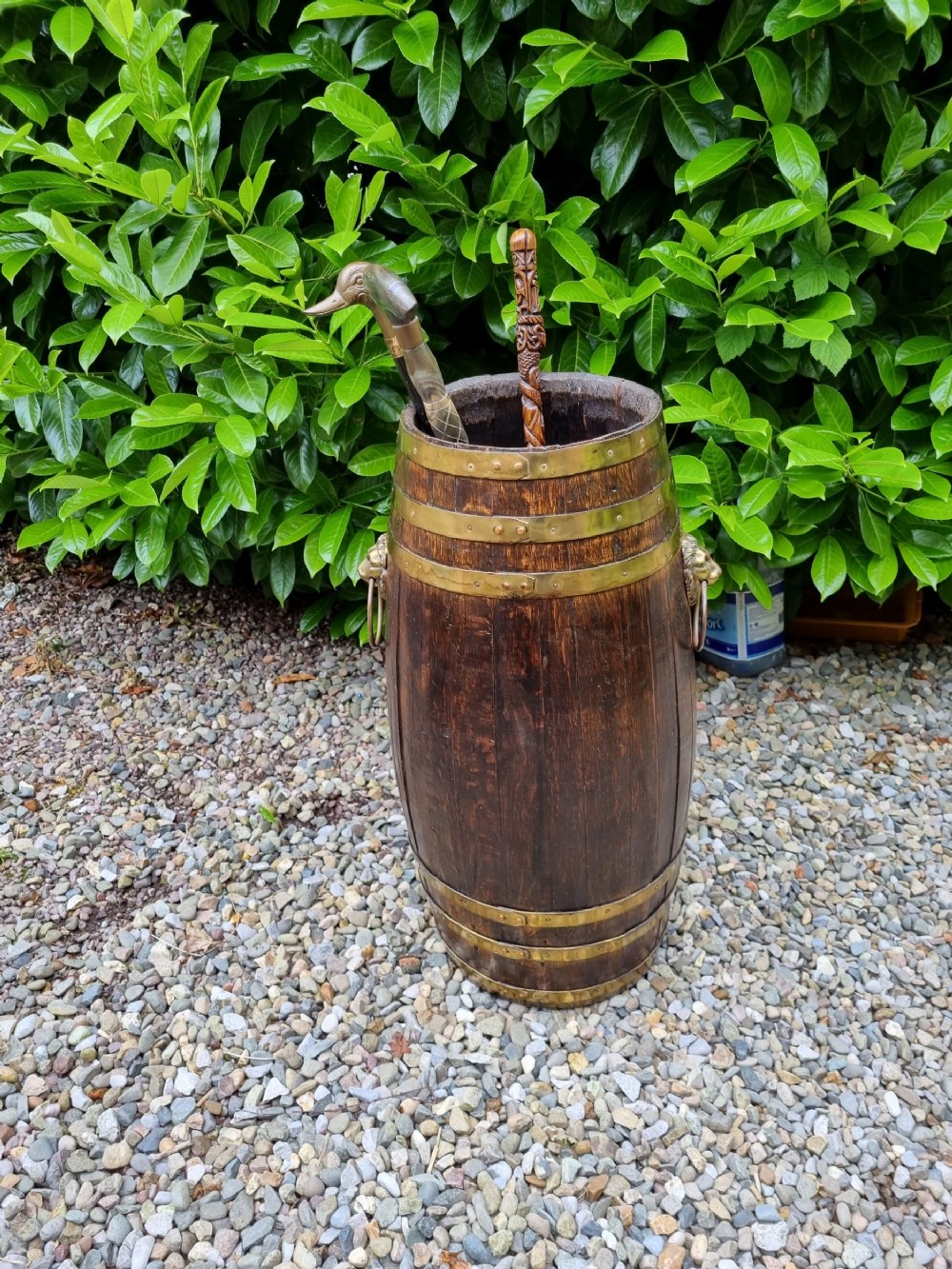 LARGE COUNTRY HOUSE ANTIQUE OAK UMBRELLA/STICK STAND