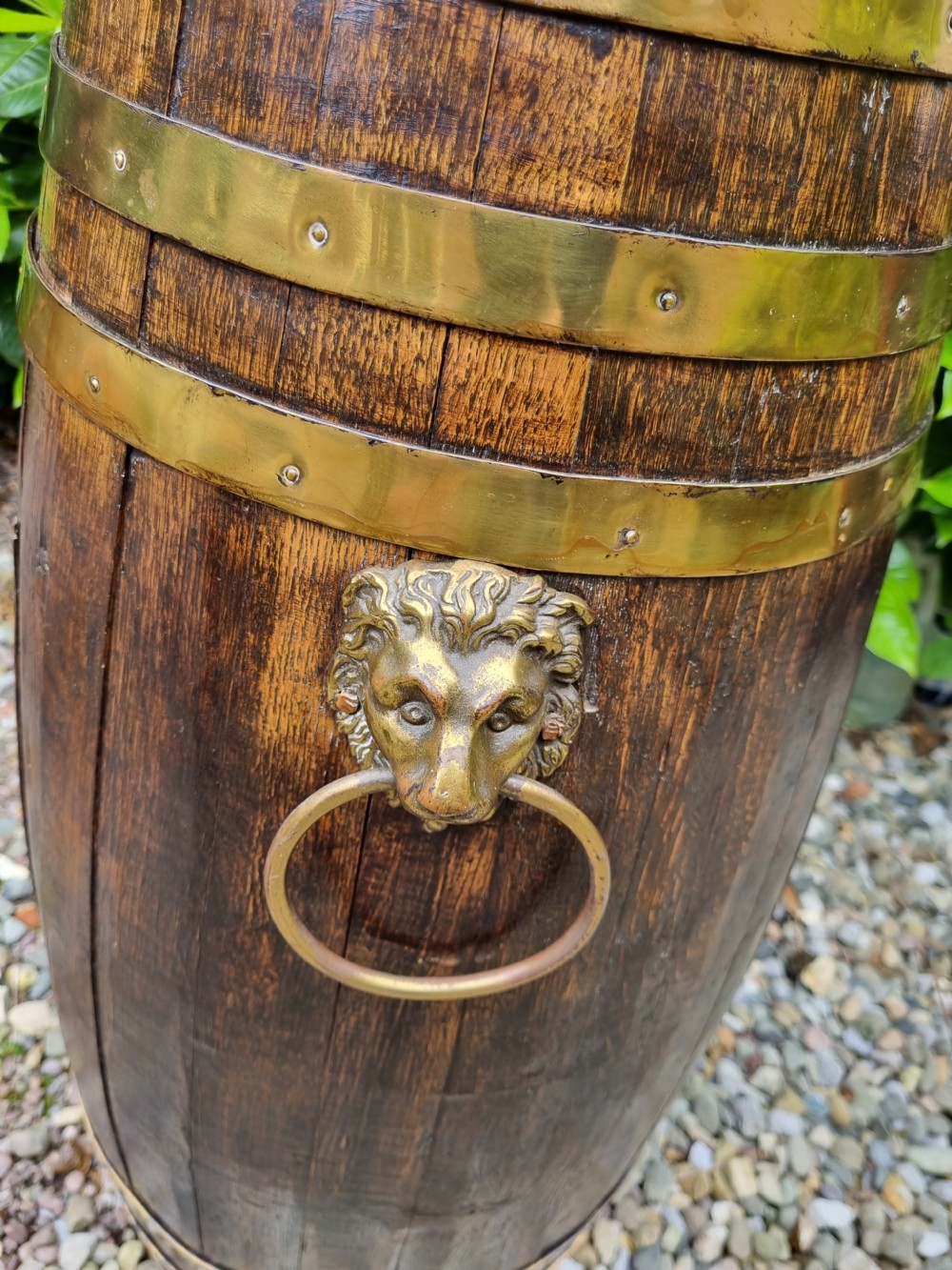 LARGE COUNTRY HOUSE ANTIQUE OAK UMBRELLA/STICK STAND View III