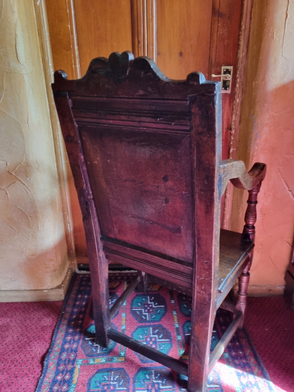 17thC OAK LANCASHIRE WAINSCOT ARMCHAIR  View III