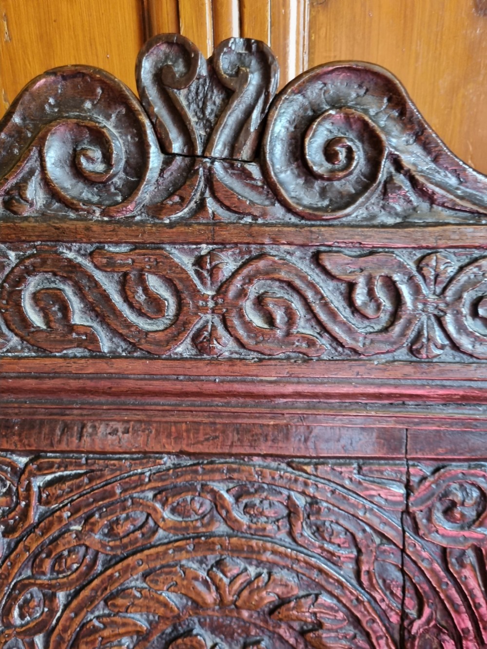 17thC OAK LANCASHIRE WAINSCOT ARMCHAIR  View V