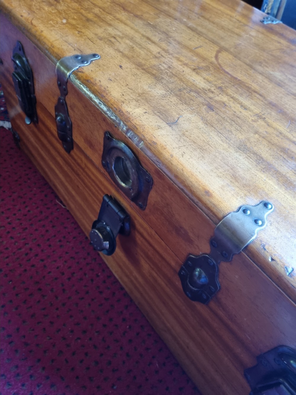 ANGLO CHINESE CAMPHORWOOD MILITARY TRUNK /CHEST View V