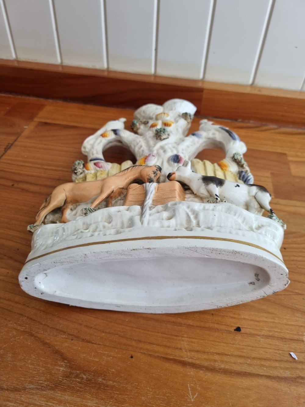 UNUSUAL 19THC STAFFORDSHIRE FIGURE FEATURING A HORSE ,COW ETC View II