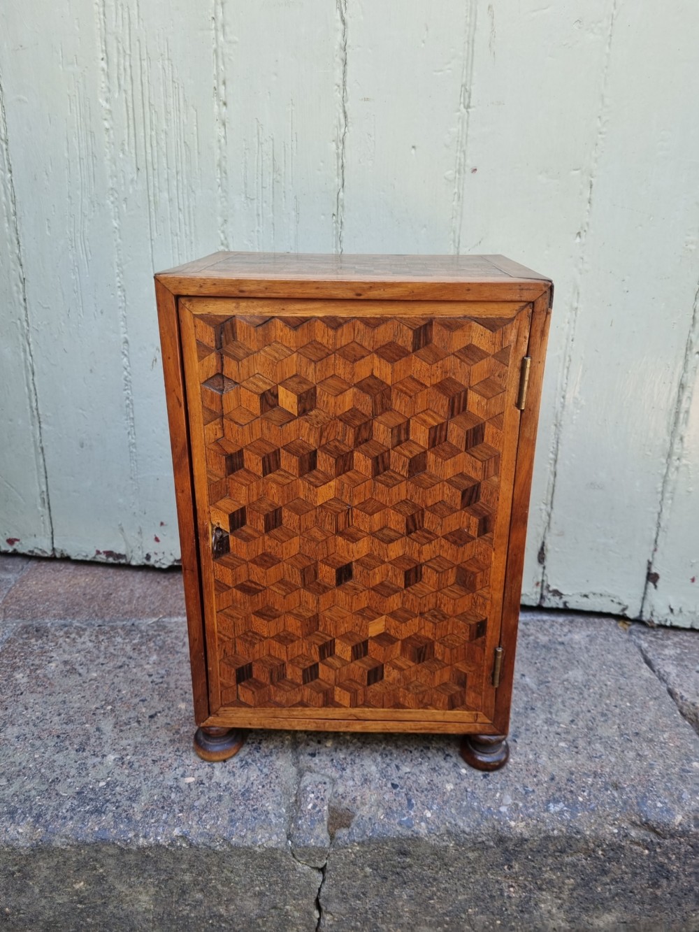 UNUSUAL 18THC PARQUETRY TABLE CASKET WITH INTERIOR DRAWERS  View VI
