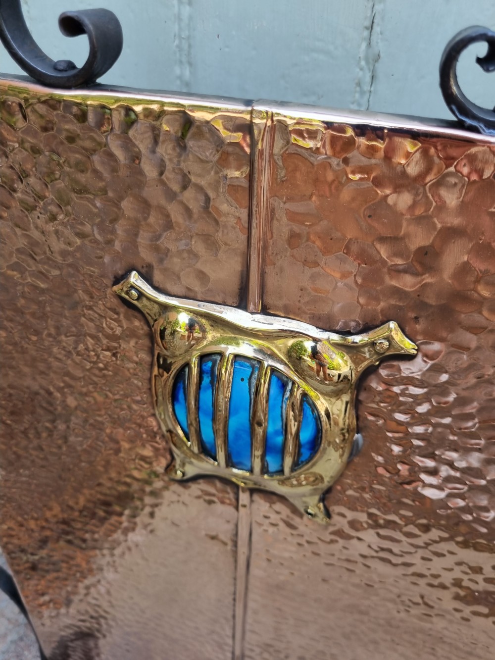 SCARCE ARTS AND CRAFTS COPPER FIRE SCREEN View II