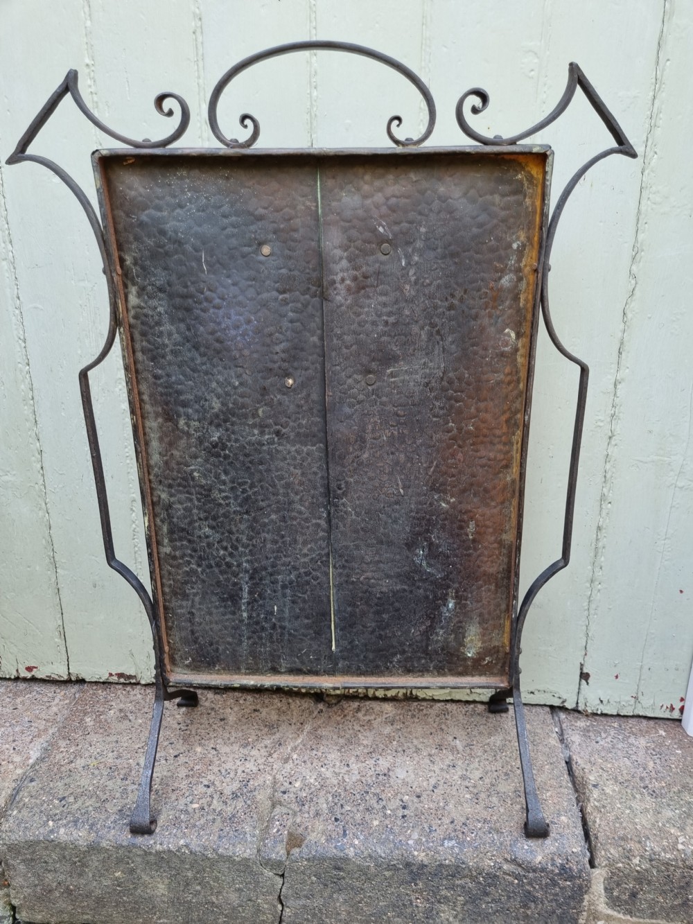 SCARCE ARTS AND CRAFTS COPPER FIRE SCREEN View III
