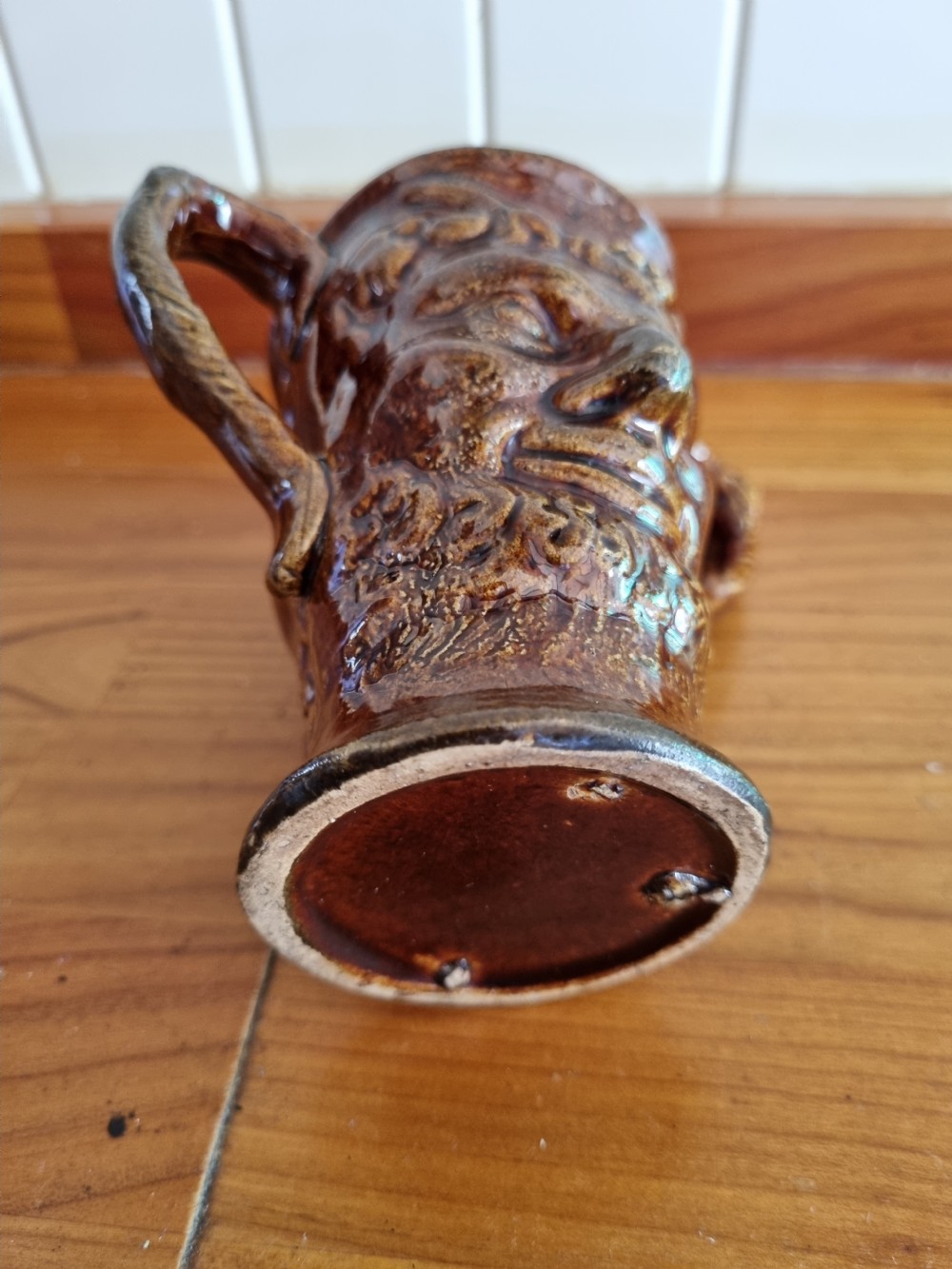 A 2 HANDLED 19THC DERBYSHIRE STONEWARE BACCHUS CUP View III