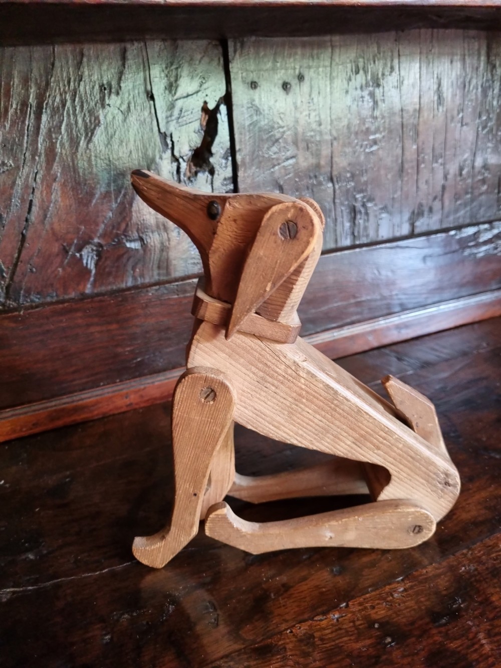 ANTIQUE FRENCH ARTISTS MODEL OF AN ARTICULATED DOG View IV