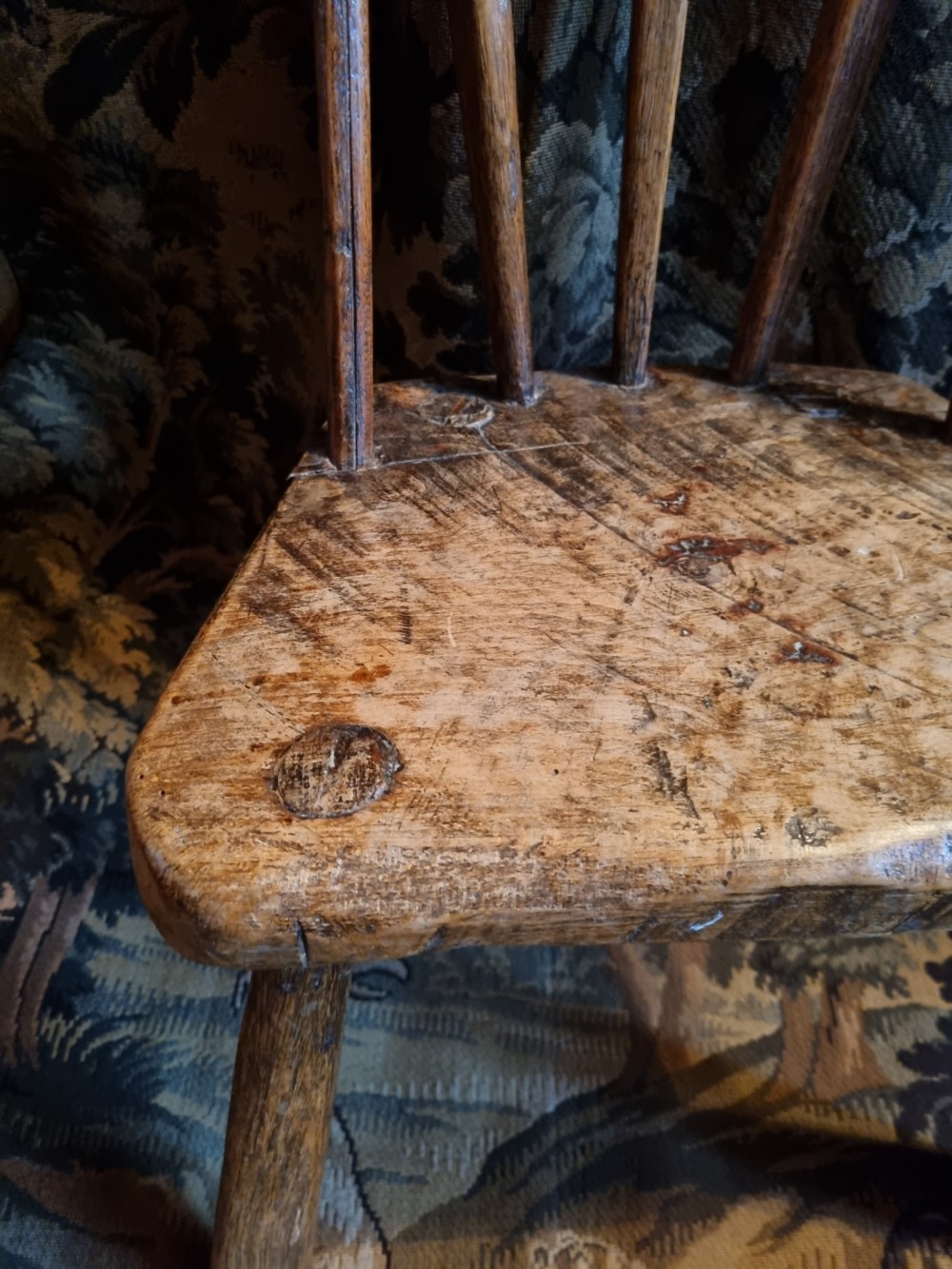 ANTIQUE WELSH  CHILD,S ASH AND ELM   STICK CHAIR  View IV