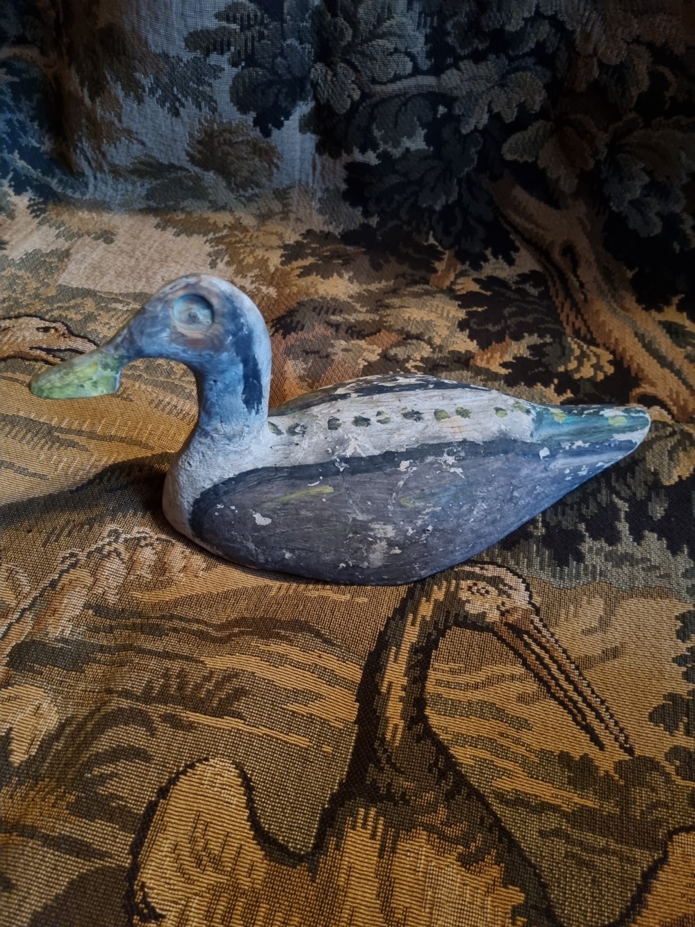 19THC WOODEN DECOY DUCK  View II